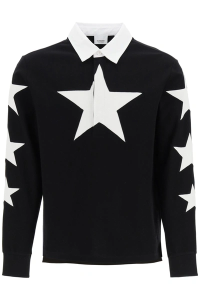 Shop Burberry Easton Star Polo In Black