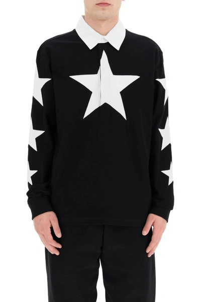 Shop Burberry Easton Star Polo In Black