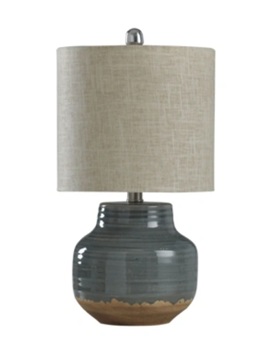 Shop Stylecraft Prova Ceramic Table Lamp In Gray