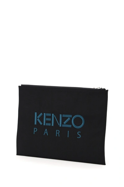 Shop Kenzo Tiger Pouch In Noir