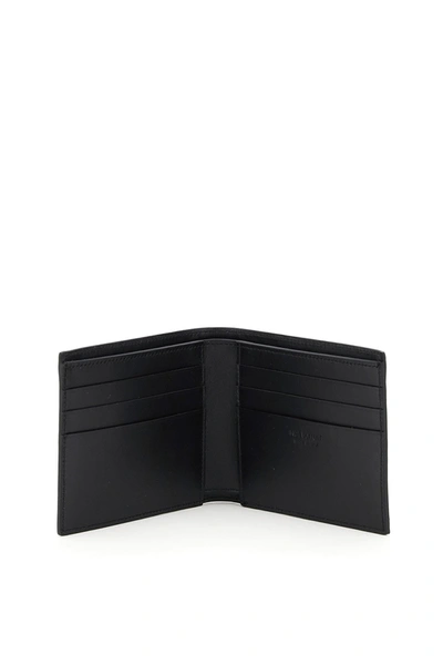 Shop Neil Barrett Fair-isle Thunderbolt Wallet In Black White