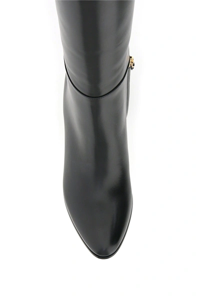Shop Valentino Garavani Supervee Two-tone Leather Boots In Nero Selleria