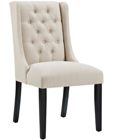 Shop Modway Baronet Fabric Dining Chair In Beige