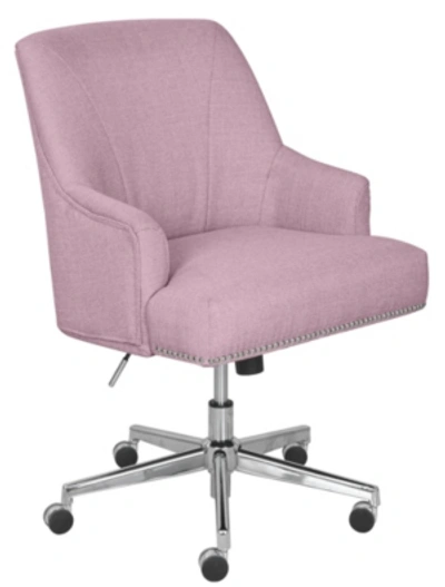 Shop Serta Leighton Home Office Chair In Purple