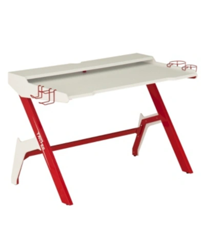 Techni Sport Ergonomic Computer Gaming Desk Workstation In Red