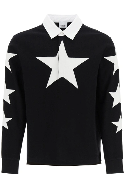 Shop Burberry Easton Star Polo In Black (black)