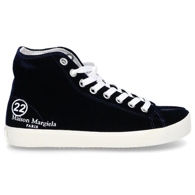 Shop Maison Margiela Low-top Sneakers Tabi Nylon Logo Black