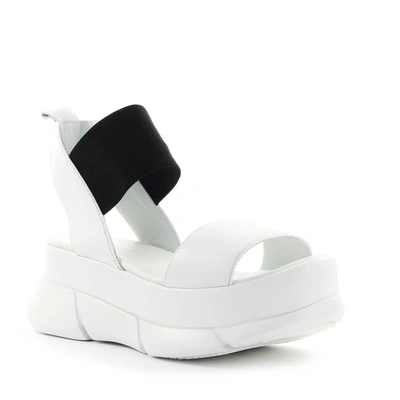 Shop Elena Iachi Platform Sandals E575 In White