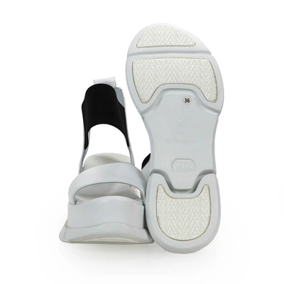 Shop Elena Iachi Platform Sandals E575 In White