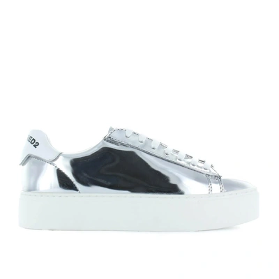 Shop Dsquared2 Low-top Sneakers New Tennis In Silver