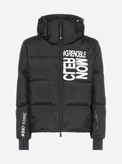 Shop Moncler Mazod Hooded Quilted Nylon Down Jacket