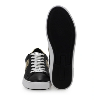 Shop Michael Kors Low-top Sneakers Irving Stripe Lace Up In Black