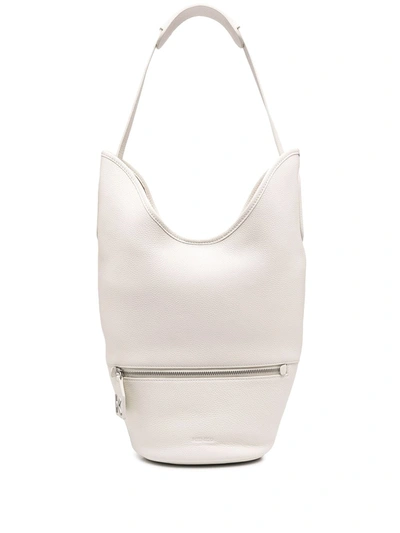 Shop Kenzo Leather Tote Bag In White