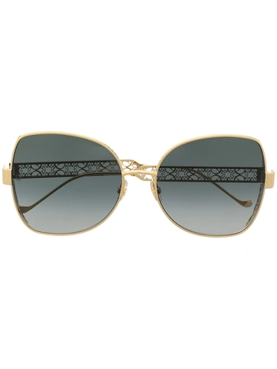 Elie Saab Oversized Butterfly-frame Sunglasses In 金色