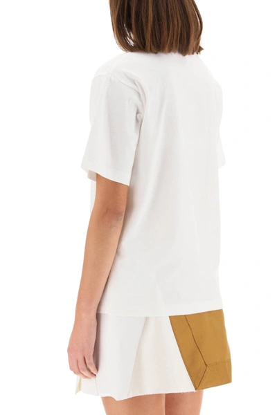 Shop Marni Patchwork Logo Embroidered T-shirt In White
