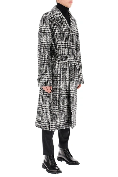 Shop Dolce & Gabbana Prince Of Wales Coat In Black,white