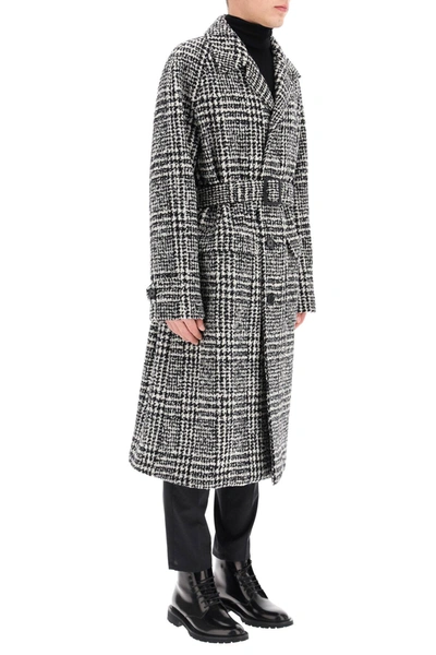 Shop Dolce & Gabbana Prince Of Wales Coat In Black,white