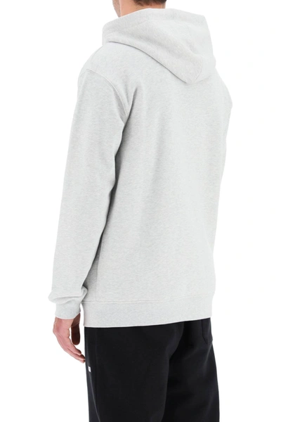 Shop Msgm Zip-up Sweatshirt With Logo Print In Grey