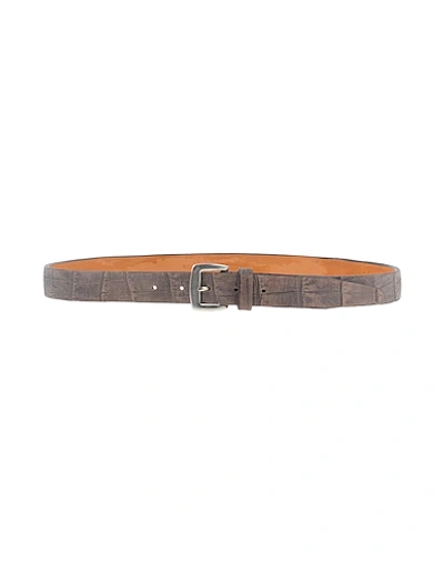Shop Andrea D'amico Leather Belt In Grey