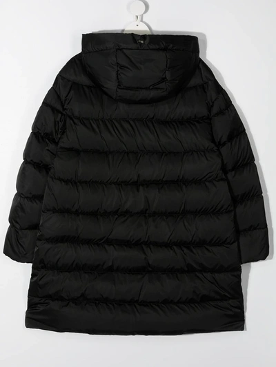 Shop Herno Teen Long-sleeved Puffer Jacket In Black