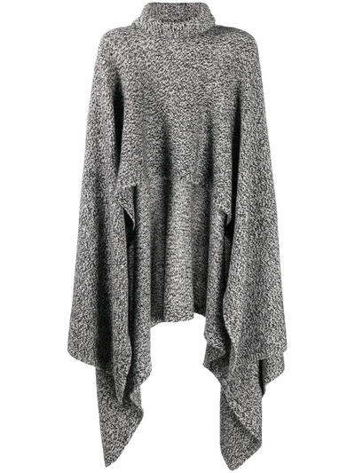 Shop Joseph Knitted Cashmere Poncho In Black