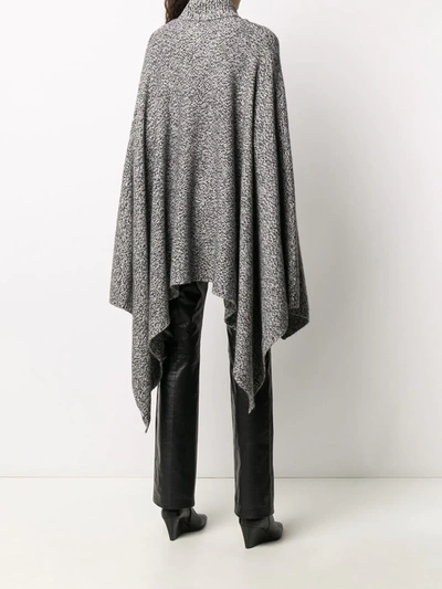 Shop Joseph Knitted Cashmere Poncho In Black