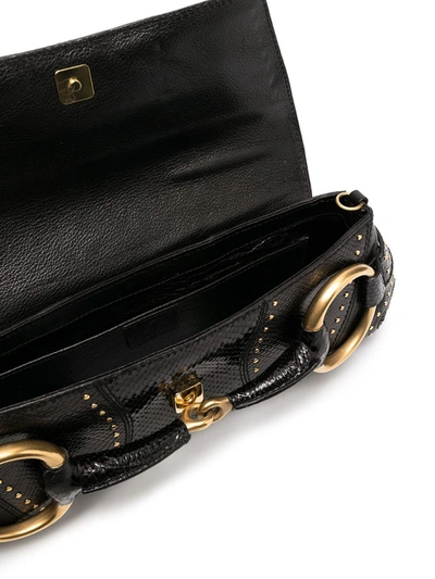 Pre-owned Gucci Horsebit Detail Clutch In Black