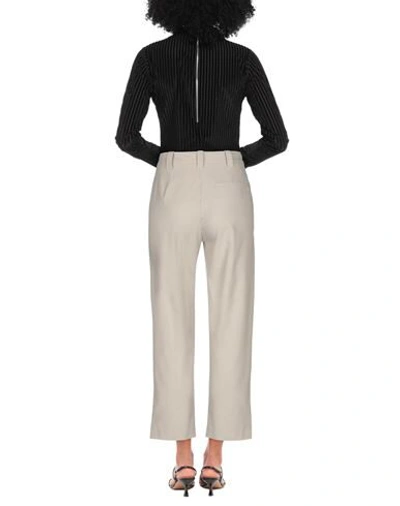 Shop Erika Cavallini Woman Pants Beige Size 12 Cotton, Virgin Wool