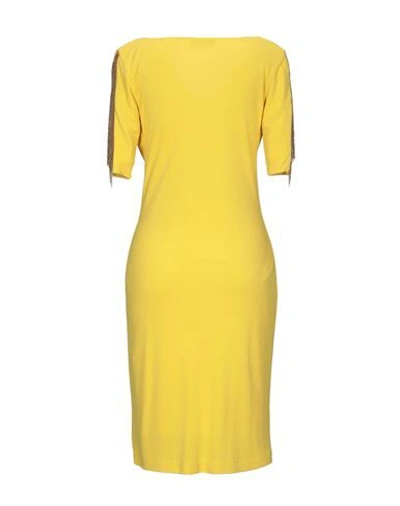 Shop Clips Knee-length Dress In Yellow