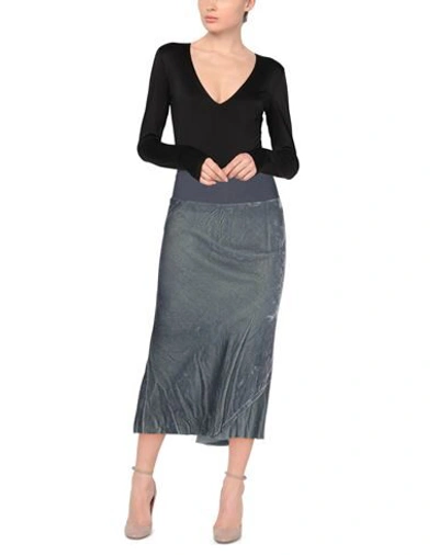 Shop Rick Owens 3/4 Length Skirts In Lead