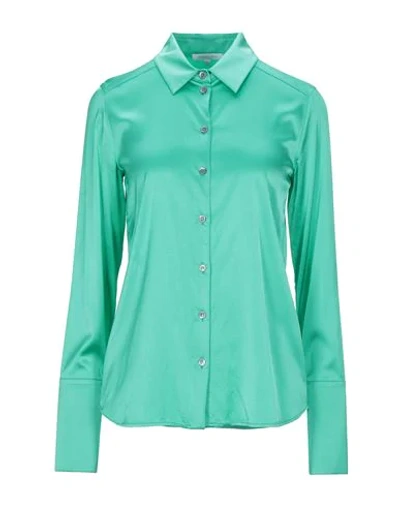 Shop Patrizia Pepe Woman Shirt Green Size 8 Viscose, Polyamide, Elastane