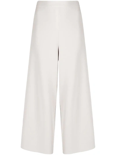 Shop Stella Mccartney Loose Culotte With Cut-out In Neutrals