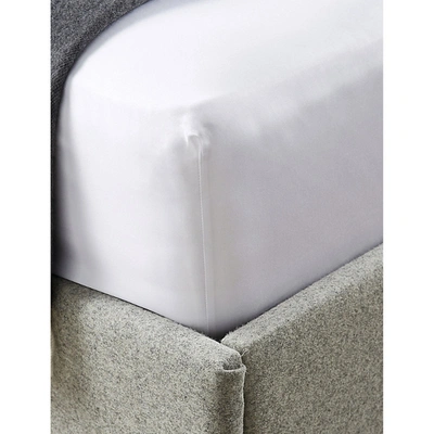 Shop The White Company Pimlico Double Deep Fitted Sheet 190cm X 140cm In White
