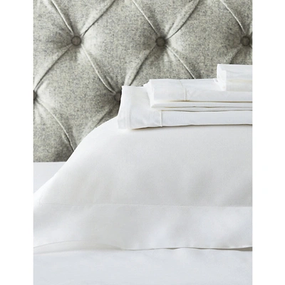 Shop The White Company White Row Cord Egyptian-cotton Double Fitted Sheet 190x140cm
