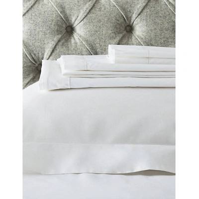 Shop The White Company White Row Cord Empire Cotton Flat Sheet 290cm X 320cm