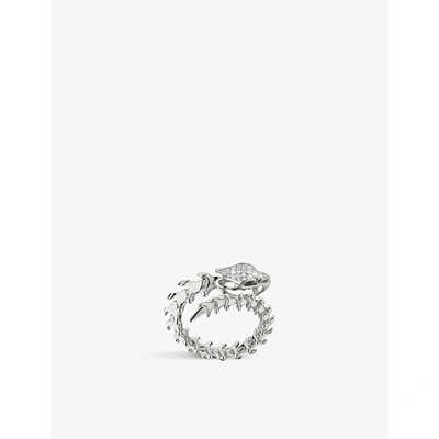 Shop Shaun Leane Women's Silver Serpent Trace Sterling Silver And Diamond Wrap Ring