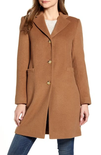 Shop Lauren Ralph Lauren Wool Blend Reefer Coat In New Vicuna2
