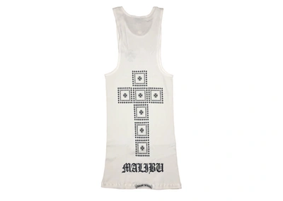 Pre-owned Chrome Hearts  Malibu Exclusive Cross Tank Top White