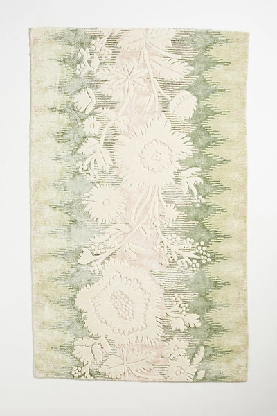 Shop Anthropologie Hand-tufted Erica Rug In Green
