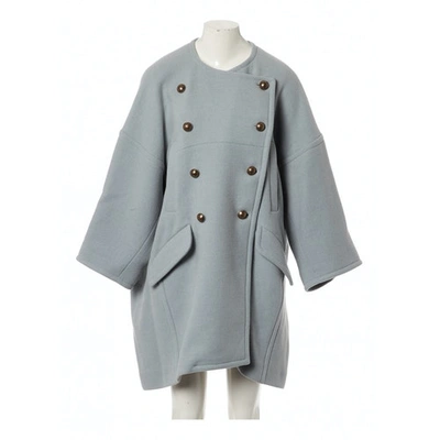 Pre-owned Chloé Blue Wool Coat