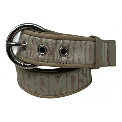 Pre-owned Moschino Cloth Belt In Beige