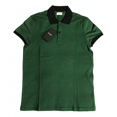 Pre-owned Saint Laurent Green Cotton Polo Shirts