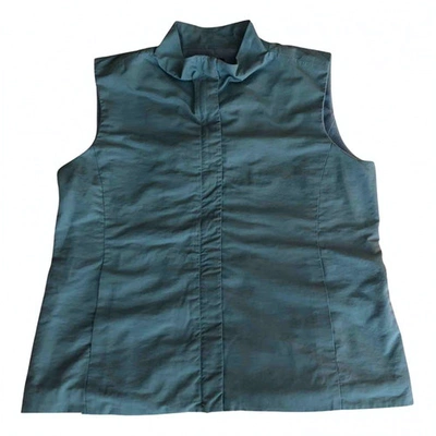 Pre-owned Eileen Fisher Short Vest In Blue