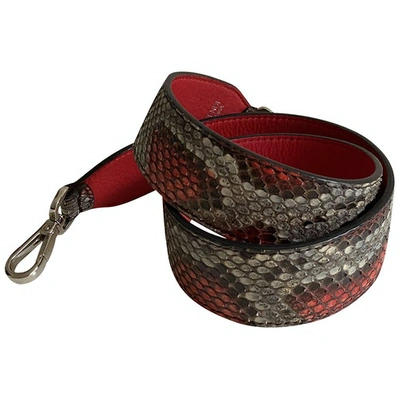 Pre-owned Fendi Red Python Purses, Wallet & Cases