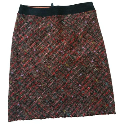 Pre-owned Benetton Tweed Mini Skirt In Multicolour