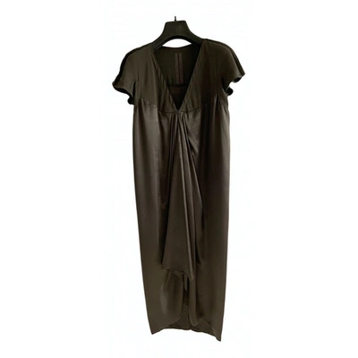 Pre-owned Rick Owens Mid-length Dress In Khaki