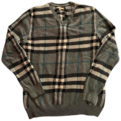Pre-owned Burberry Wool Pull In Grey