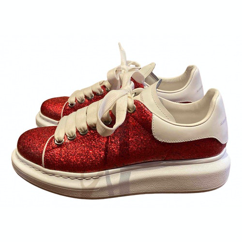 alexander mcqueen red glitter
