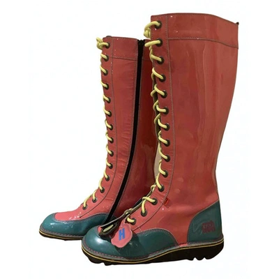 Pre-owned House Of Holland Patent Leather Boots In Multicolour
