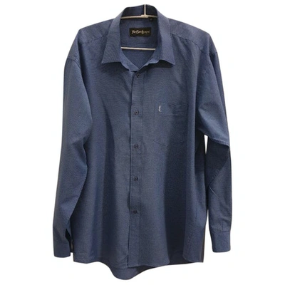 Pre-owned Saint Laurent Blue Cotton Shirts